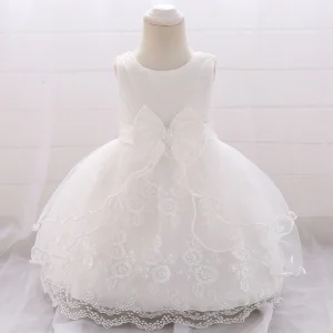 Robe de Baptême Blanche en Dentelle pour Bébé Fille Tenue Princesse Élégante Occasions Spéciales Fête Mariage Anniversaire Robe de Baptême Blanche en Dentelle pour Bébé Fille Tenue Princesse Élégante Occasions Spéciales Fête Mariage Anniversaire