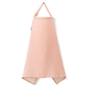 Couverture d&rsquo;allaitement coton pour maman et bébé style plage sécurité réglable tablier allaitement couverture poussette rose pastel