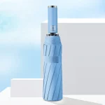 Parapluie automatique élégant  Protection UV coupevent 10 nervures renforcées design soleil/pluie  Sky Blue