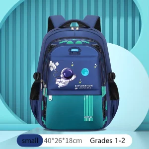 Sac à dos enfants Qunyou astronaute design univers spatial polyester étanche 40x26x18 cm idéal école primaire bleu/vert Sac à dos enfants Qunyou astronaute design univers spatial polyester étanche 40x26x18 cm idéal école primaire bleu/vert
