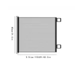 Écran rétractable pour bébé sans perçage pour animaux de compagnie sécurité escalier maille sans poinçon 110x80cm gris et noir