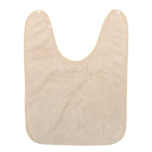 Bavoir bébé en tissu éponge boutonspression beige clair design minimaliste protection antitaches tissu doux nouveauné enfant accessoire alimentation Bavoir bébé en tissu éponge boutonspression beige clair design minimaliste protection antitaches tissu doux nouveauné enfant accessoire alimentation