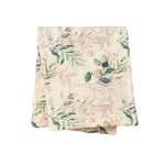 Serviette d&rsquo;alimentation en crêpe de coton pour bébé serviette de sueur apaisante 25x50cm motifs floraux douceur et confort