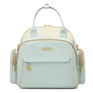 Sac à dos personnalisé pour maman sac à main uni grande capacité organisateur de couches bébé sacs bandoulière simple  bleu