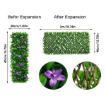 Clôture de confidentialité à feuilles artificielles, mur extensible, aménagement paysager, écran de clôture de confidentialité, jardin extérieur, arrière-cour, panneau de clôture de balcon – Green