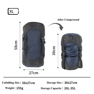 Sac de rangement compressible extérieur randonnée camping voyage sac de compression nylon résistant étanche portable organisation compact Outdoor Travel Hiking Camping