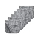 6 linges bébé tissu doux 20 »x10 » en coton 100% absorbant serviettes débarbouillettes bébé light gray