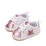 Baskets à paillettes pour bébés filles et garçons chaussures de première marche semelle souple antidérapante imperméable style moderne confortable qualité premium