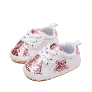 Baskets à paillettes pour bébés filles et garçons chaussures de première marche semelle souple antidérapante imperméable style moderne confortable qualité premium Baskets à paillettes pour bébés filles et garçons chaussures de première marche semelle souple antidérapante imperméable style moderne confortable qualité premium