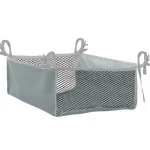 Sac de rangement suspendu en mesh pour poussette panier portable organizer multiusages bébé enfant design moderne en tissu Oxford 600D gris