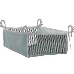 Sac de rangement suspendu en mesh pour poussette panier portable organizer multiusages bébé enfant design moderne en tissu Oxford 600D gris