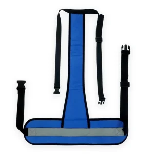 Harnais de sécurité antidérapant pour chiens promenades nocturnes sangle confortable fixation sécurisée style moderne couleur bleu et noir accessoire essentiel pour animaux de compagnie