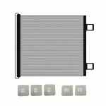 Écran de protection rétractable pour animaux de compagnie maille en plastique clips transparents design moderne sécurité et ventilation