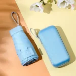 Parapluie compact portable 6 plis antiUV usage extérieur protection sol et pluie design élégant pratique pour maman et bébé
