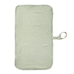 Matelas à langer en coton doux portable respirant tapis de jeu bébé coloris matcha