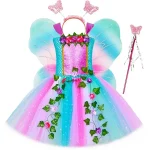 Costume fée filles paillettes papillon fleur Tutu robe Halloween fête anniversaire princesse enfant Set B