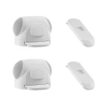 Accessoire de rangement en plastique moderne pour bébé conteneur sécurisé avec couvercles interchangeables design minimaliste blanc