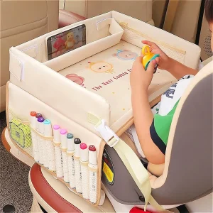 Plateau d&rsquo;activités pliable pour siège voiture rangement dessin tablette 组织 enfants voyage sécuritaire multifonctionnel