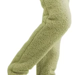 Chaussettes longues moelleuses en peluche pour femme chaudes et douces idéales pour l&rsquo;hiver jambières de confort cadeau unisexe vert