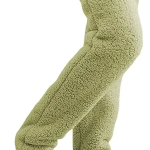Chaussettes longues moelleuses en peluche pour femme chaudes et douces idéales pour l&rsquo;hiver jambières de confort cadeau unisexe vert