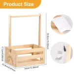 Panier de douche en bois pour bébé caisse de rangement portable style minimaliste manche intégrée décoration écofriendly grande capacité