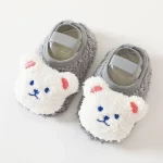 Chaussons bébé intérieur peluche ours non glissant 13 ans doux confort sécurité antidérapant