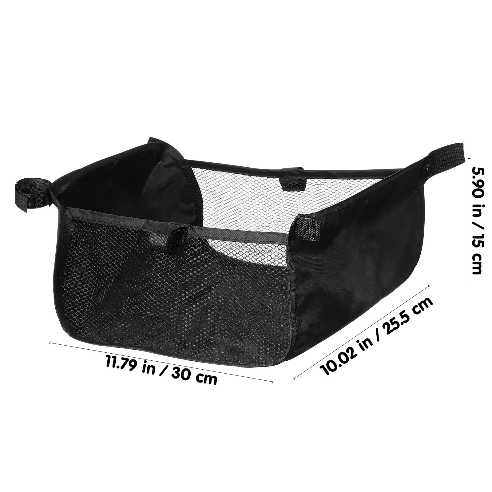 Organisateur de voiture pour siège arrière rangement multiusages tissu polyester et maille poches latérales fixation en tissu noir spacieux pratique pour bébé et famille