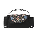 Sac de poussette multifonctionnel bébé organisateur de sac à main poches multiples design moderne matière synthétique portable maman pratique style floral multicolore