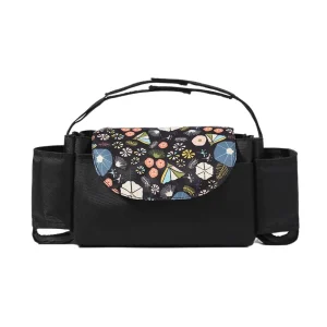 Sac de poussette multifonctionnel bébé organisateur de sac à main poches multiples design moderne matière synthétique portable maman pratique style floral multicolore