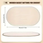 Fond de panier en bois pour crochet DIY fabrication artisanale panier en laine accessoire de loisirs créatifs base ovale en bois 45cm
