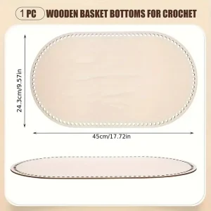 Fond de panier en bois pour crochet DIY fabrication artisanale panier en laine accessoire de loisirs créatifs base ovale en bois 45cm Fond de panier en bois pour crochet DIY fabrication artisanale panier en laine accessoire de loisirs créatifs base ovale en bois 45cm