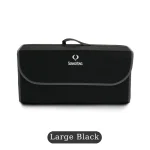 Organisateur coffre voiture Ssang Yong sac rangement pliable tissu feutre dimensions 45x17x24cm design moderne noir/gris facile à transporter