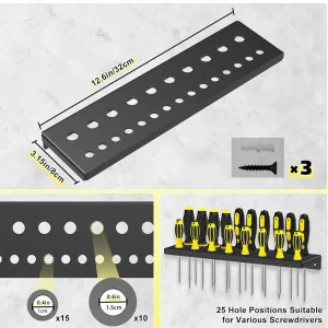 Organisateur de tournevis mural support de rangement polyvalent idéal pour domicile garage ou atelier design moderne durable bébé sécurité rangement organisation