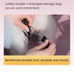 Poussette pliable pour animaux de compagnie 4 roues respirante 360° Poignée rotative voyage chien landau poignée rétractable grande capacité chariot pour chats