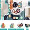 trotteur éducatif 3 en 1 pour bébé de 6 à 18 mois, avec jouets d'activité de divertissement, poussette réglable