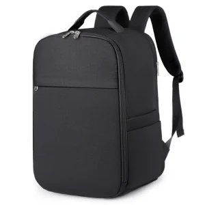 Sac à dos universel étanche pour homme et femme sac de voyage portable compartiment ordinateur portable design minimaliste noir Sac à dos universel étanche pour homme et femme sac de voyage portable compartiment ordinateur portable design minimaliste noir