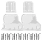 Supports muraux en plastique blanc avec vis métalliques accessoires de fixation pour étagères objets décoratifs montage mural facile design moderne et pratique