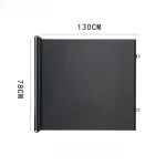 Barrière de sécurité rétractable pour animaux maille noire sans perçage 130cm x 78cm