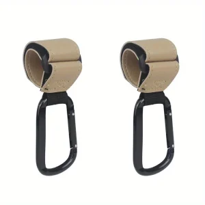 Grip de musculation en cuir synthétique 2 pièces pour poids de traction accessoire antiglisse confortable couleur beige/noir