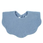 Bavoir en Coton Doux pour Bébé Forme Arrondie Design Minimaliste Protection contre les Tâches Usage Quotidien Taille Adaptée 018 Mois