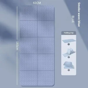 Tapis Yoga Pliable 183x61cm 8mm TPE Doux Sécurité Enfant Exercice Fitness Yoga bébé