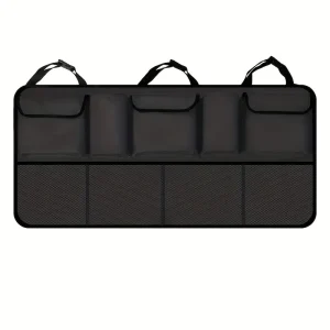 Organisateur de coffre de voiture 8 sacs de rangement en 600D Oxford tissu design minimaliste gain de place pour bébé outils et fournitures usage voiture SUV camion Organisateur de coffre de voiture 8 sacs de rangement en 600D Oxford tissu design minimaliste gain de place pour bébé outils et fournitures usage voiture SUV camion