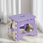 Escabeau pliant pour adultes tabouret portable usage salon cuisine salle de bain design moderne couleur violet clair