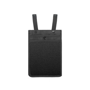 Organisateur poussette filet maille bébé sac triangulaire noir poche grande capacité texture nid d&rsquo;abeille design moderne compact accessoire voyage