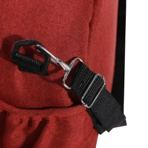 Sangle de fixation en nylon noir avec mousqueton métallique sangle sécurisée pour sac à dos ou équipement extérieur durable et résistante