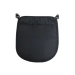Coussin de siège en tissu synthétique noir confortable respirant imperméable sangles d&rsquo;attache design moderne usage domestique ou professionnel facile à nettoyer