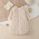 Sac de couchage bébé manches longues doux peluche jacquard diamant hiver 012 mois sécurité confort
