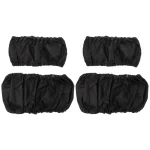 Bandeaux élastiques en tissu 4 pièces noir uni accessoires cheveux usage quotidien sport soins capillaires confort style intemporel élégance pratique polyvalent qualité supérieure durable