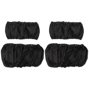 Bandeaux élastiques en tissu 4 pièces noir uni accessoires cheveux usage quotidien sport soins capillaires confort style intemporel élégance pratique polyvalent qualité supérieure durable