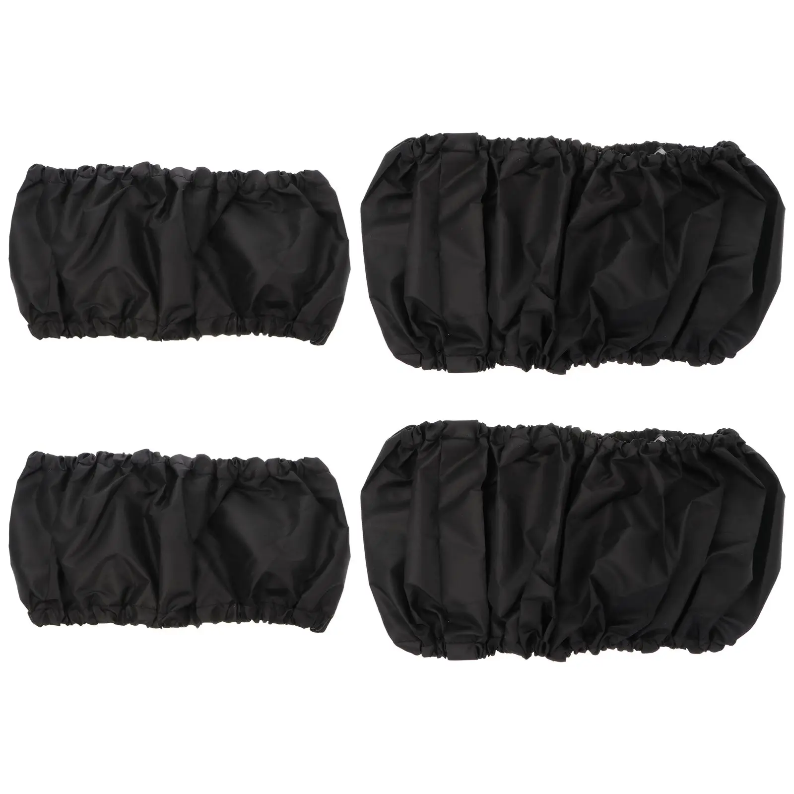 Bandeaux élastiques en tissu 4 pièces noir uni accessoires cheveux usage quotidien sport soins capillaires confort style intemporel élégance pratique polyvalent qualité supérieure durable